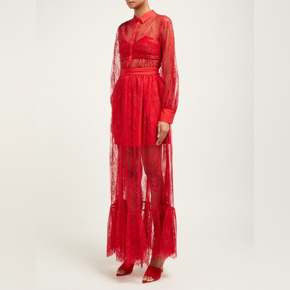 SELF-PORTRAIT Maxi Lace Dress w/ Tags Size: M | US6, UK10 - Picture 3 of 16